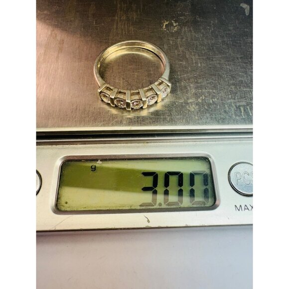 Vintage Sterling Silver 925 CZ Band Ring, Size 9, Elegant Anniversary Wedding Ba - Picture 11 of 11